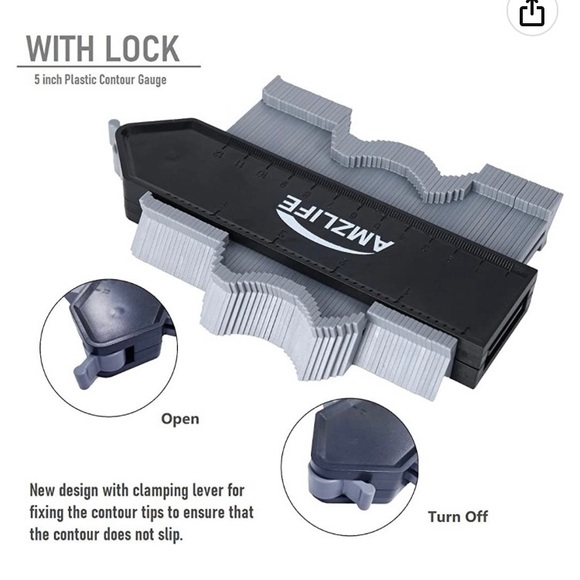 Contour Gauge with a Lock, woodworking shape duplicator tool, 5 inch and 10 inch - Picture 3 of 7